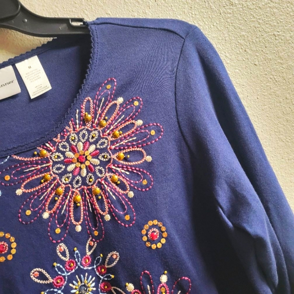 New! Alfred Dunner Embroidered Top